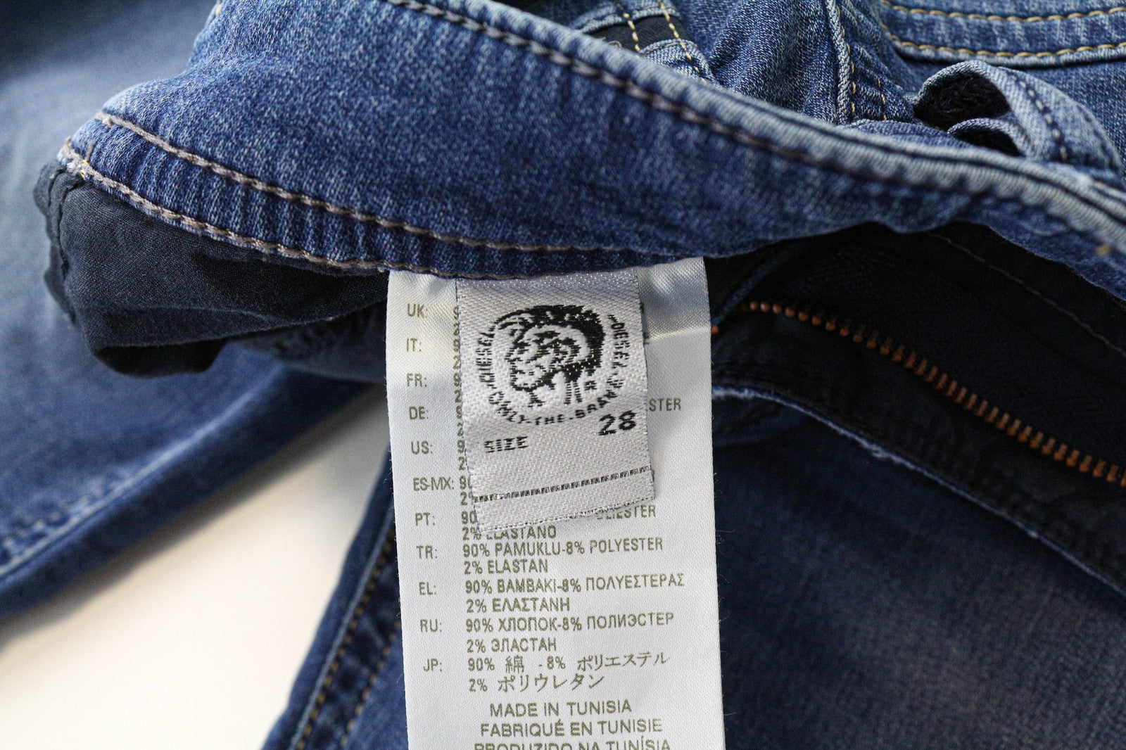 DIESEL Thommer CB-NE 0699Y Men's Jeans W28 Blue Slim Jogg Sweat Stretch Denim