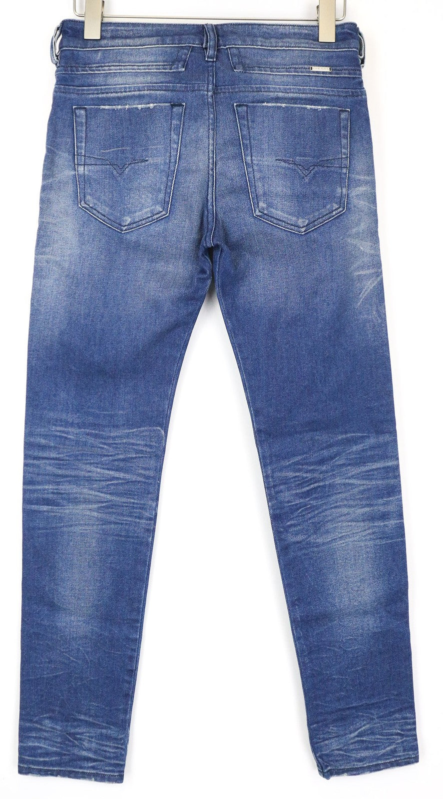DIESEL D-Bazer 0090D Men's Jeans W28/L32 Washed Blue Cotton Tapered Fit Pants