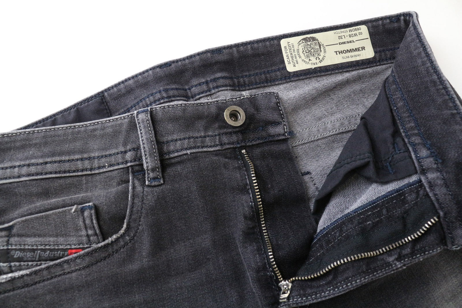 DIESEL Thommer 069DM Men's Jeans W28/L32 Dark Grey Cotton Slim Skinny Fit