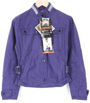 TUCANO URBANO trumpa moteriška striukė IT40 violetinė medvilninė užtrauktuku ir motociklų stiliaus pamušalu 