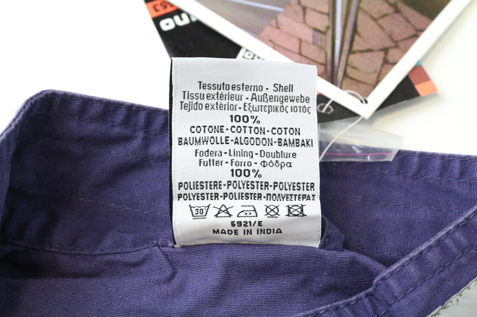 TUCANO URBANO trumpa moteriška striukė IT40 violetinė medvilninė užtrauktuku ir motociklų stiliaus pamušalu 