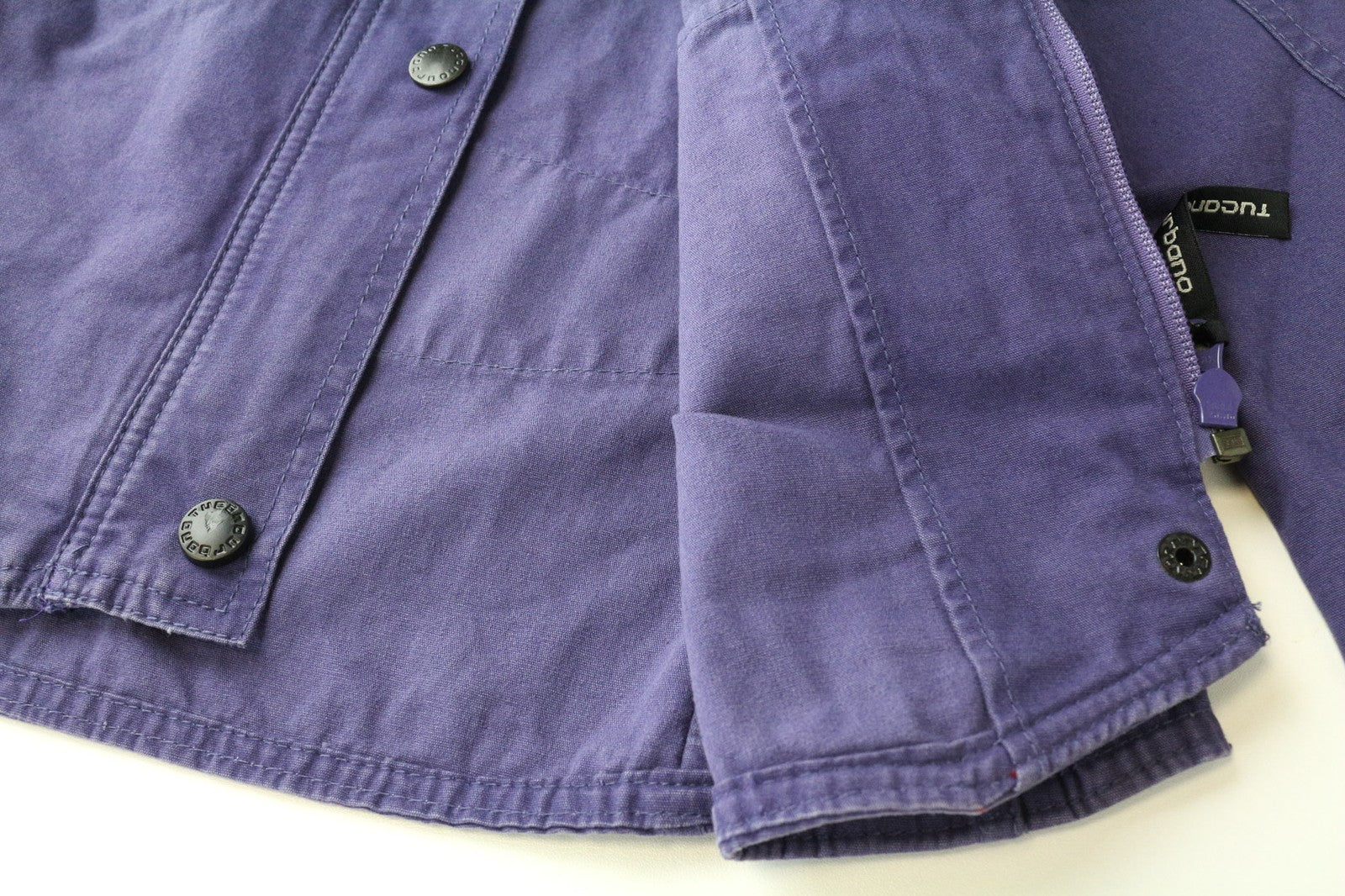 TUCANO URBANO trumpa moteriška striukė IT42 violetinė kvėpuojanti medvilninė motociklininko striukė 