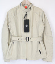 TUCANO URBANO Beatrix moteriška striukė IT42 smėlio spalvos, vandeniui atspari motociklininkų striukė su diržu 