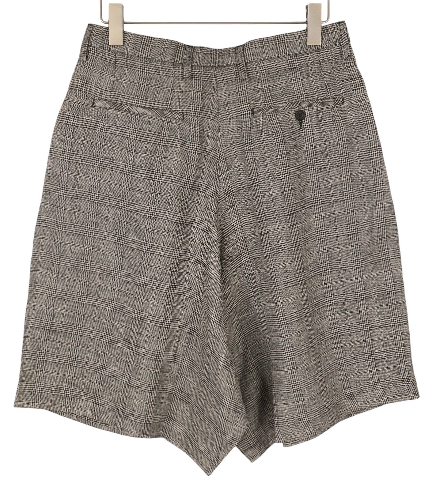 R13 Jumbo pritaikytos moteriškos kelnės 27 rudos lininės Bermudų stiliaus su lašeliu tarpkojyje SS25 RRP799 