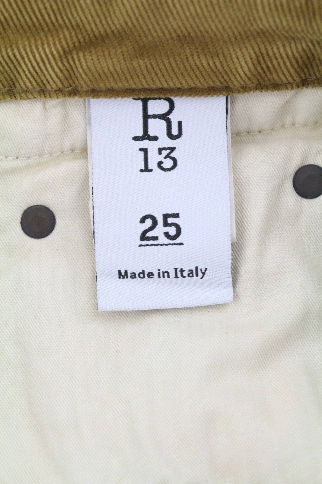 R13 berniukiškos tiesios moteriškos kelnės 25 aukso rudos spalvos su tampria virve ir trumpais užtrauktukais FW25 