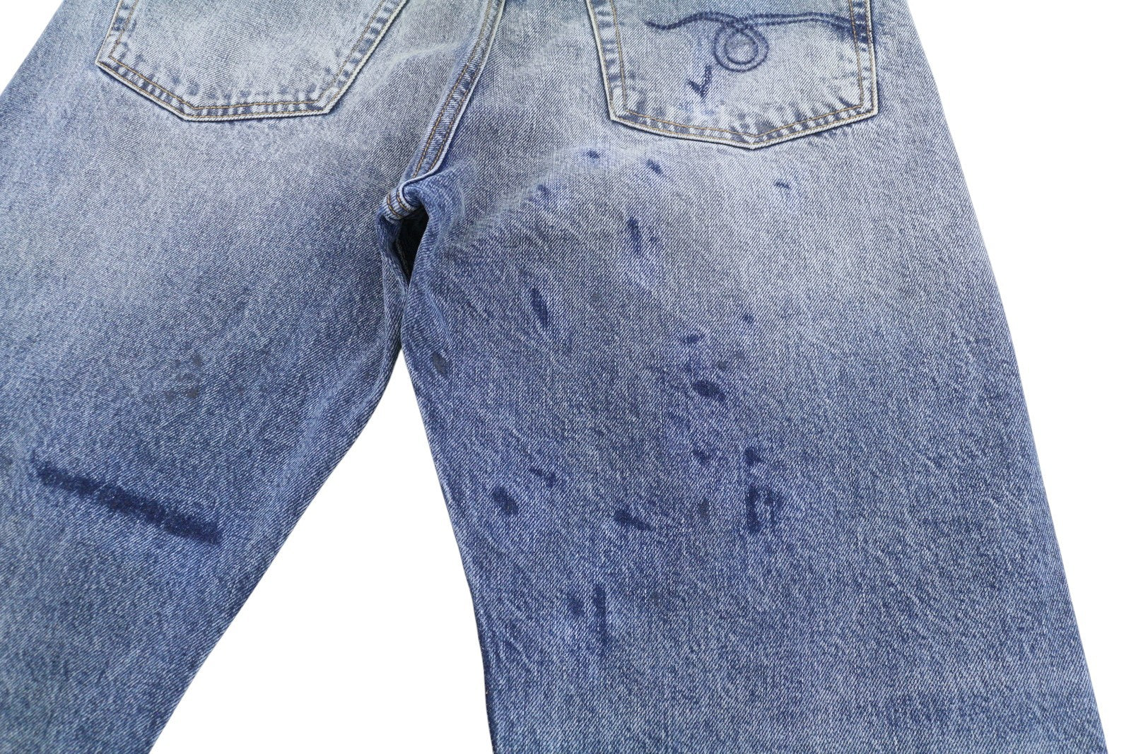 R13 Boyfriend moteriški džinsai 29 Jasper trumpinti užtrauktuku, ūsai, išblukusi mėlyna FW25 