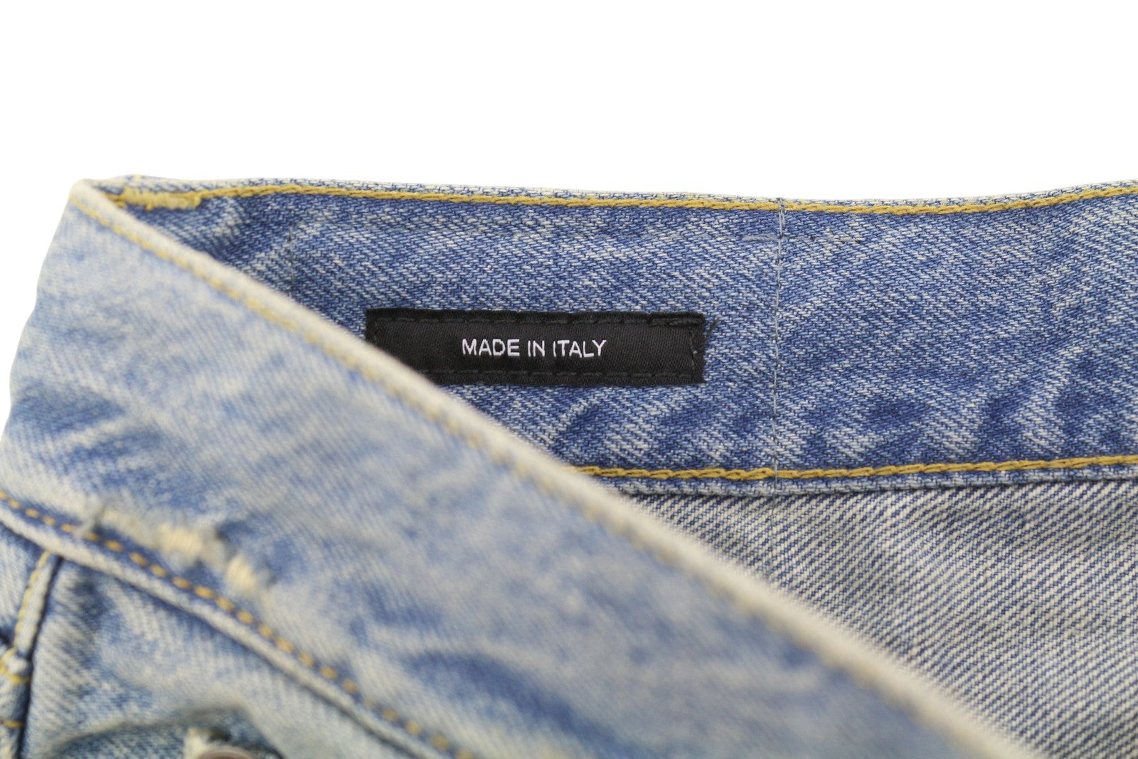 R13 X-BF moteriški džinsai 26 Merrin mėlyni ūsai su išblukusiais trumpais užtrauktuku PF25 RRP795 