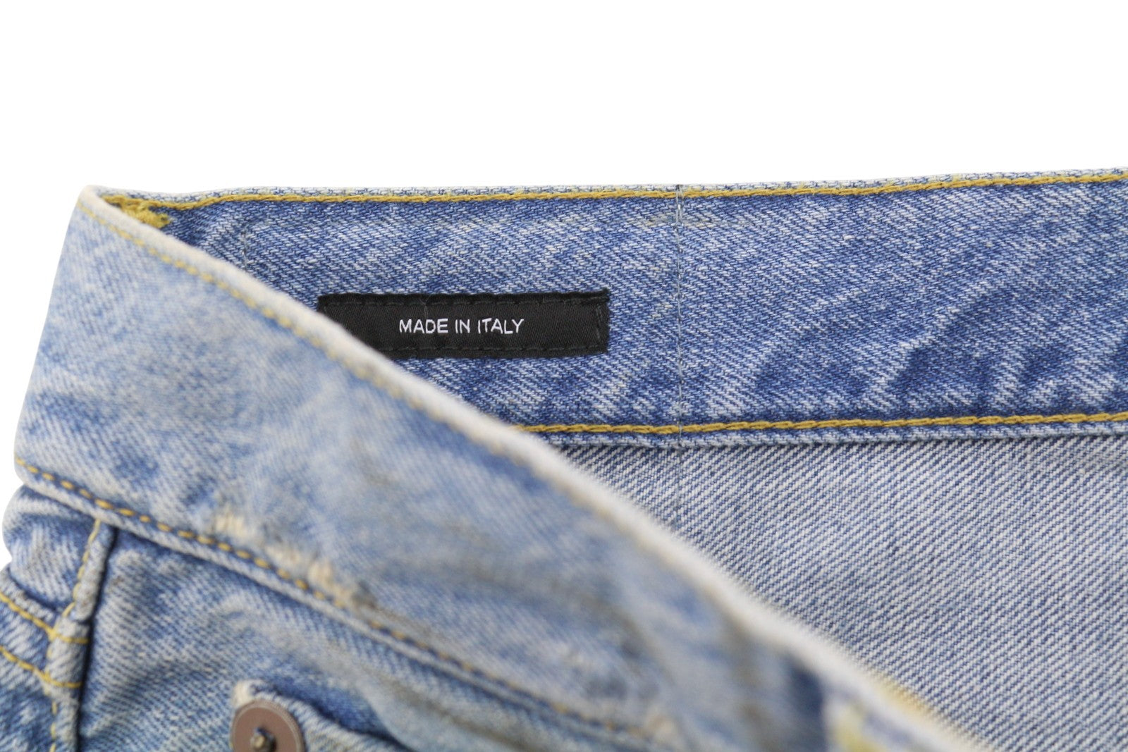 R13 X-BF moteriški džinsai 24 Merrin mėlyni ūsai su išblukusiais trumpais užtrauktuku PF25 RRP795 