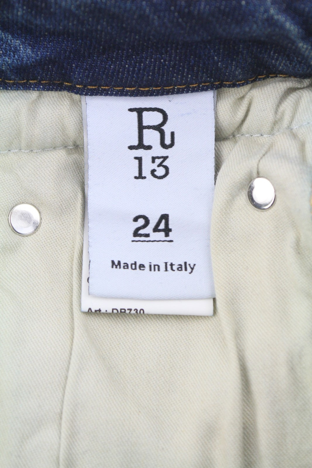 R13 berniukiški tiesūs džinsai su rankogaliais 24 Adelaide Stretch Selvedge Limited PF25 