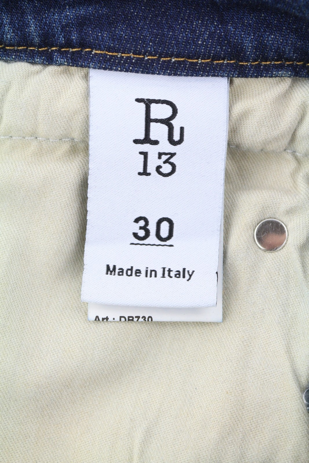 R13 berniukiški tiesūs džinsai su rankogaliais, 30 Adelaide tamprūs Selvedge Limited PF25 