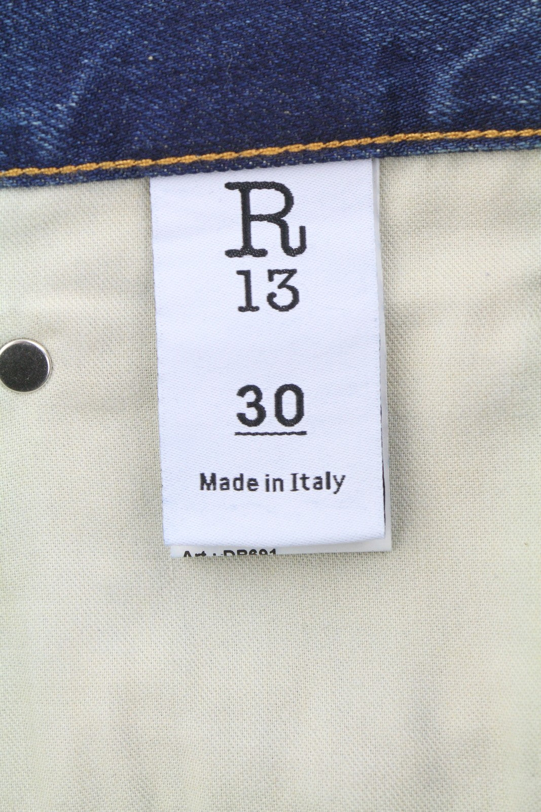 R13 Cuffed X-BF moteriški džinsai su rankogaliais, 30 Adelaide Selvedge mėlyni, riboto leidimo, RRP950 