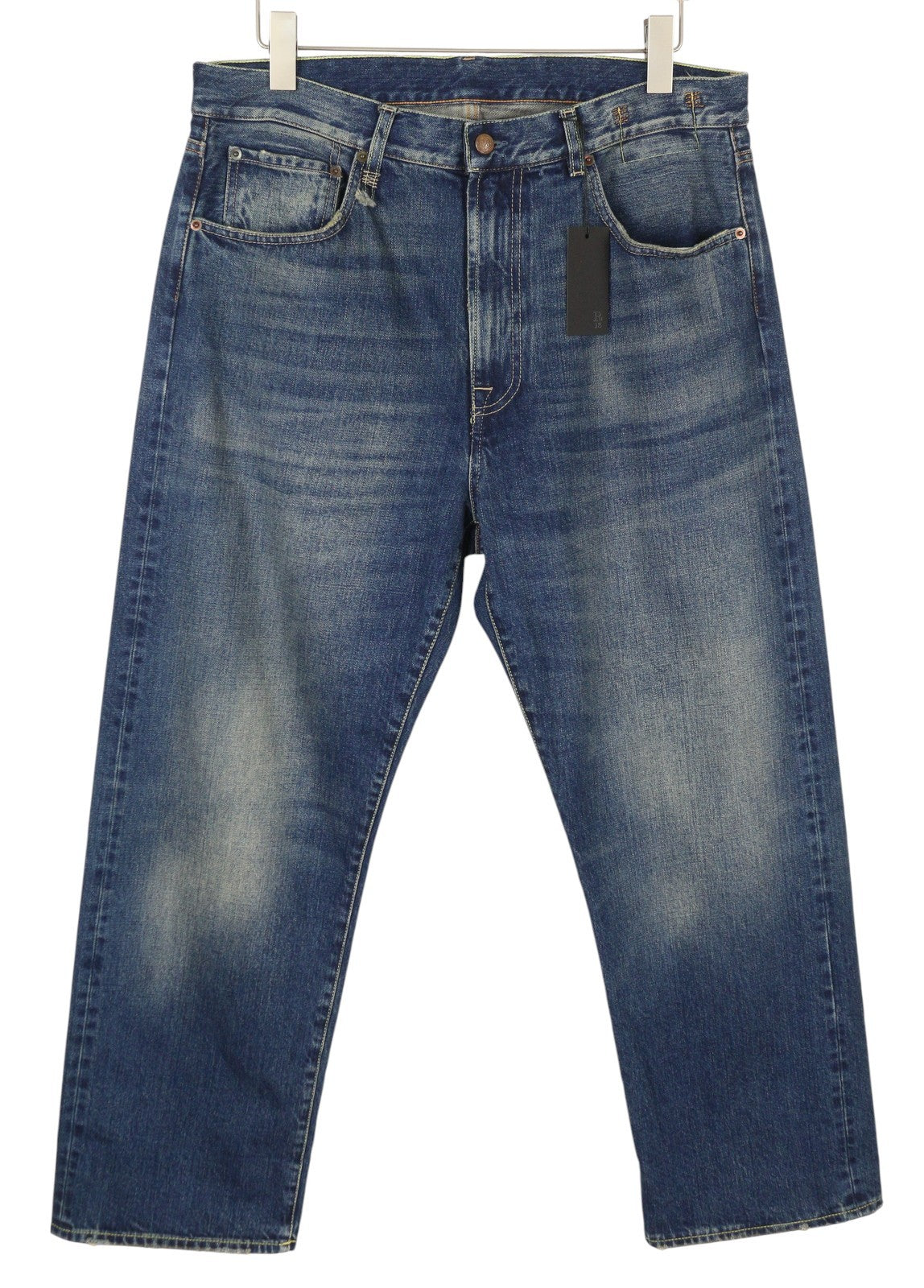 R13 Cuffed X-BF moteriški džinsai su rankogaliais, 30 Adelaide Selvedge mėlyni, riboto leidimo, RRP950 