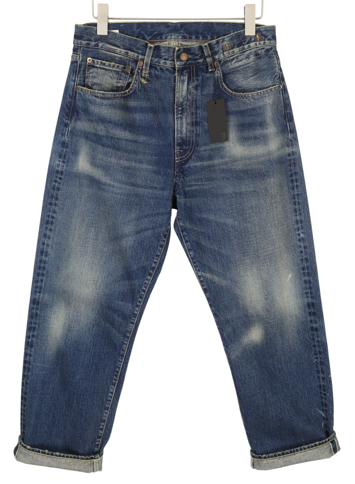 R13 Cuffed X-BF moteriški džinsai su rankogaliais, 27, Adelaide Selvedge mėlyni, riboto leidimo, RRP950 