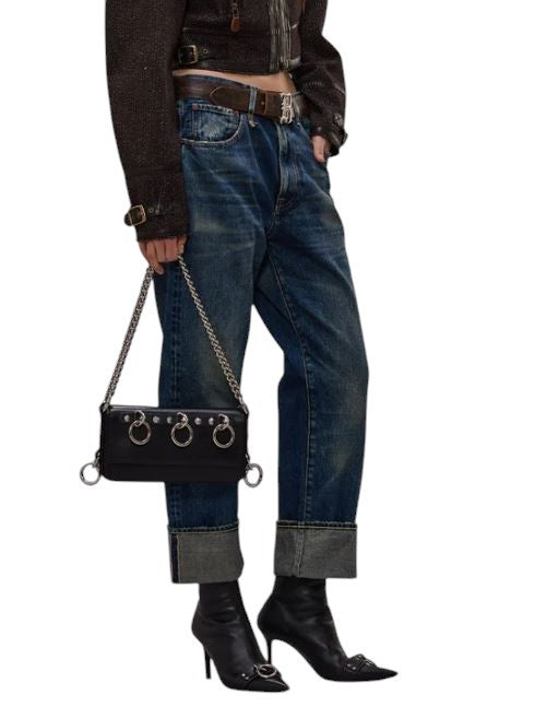 R13 Cuffed X-BF moteriški džinsai su rankogaliais, 26 Adelaide Selvedge mėlyni, riboto leidimo, RRP950 