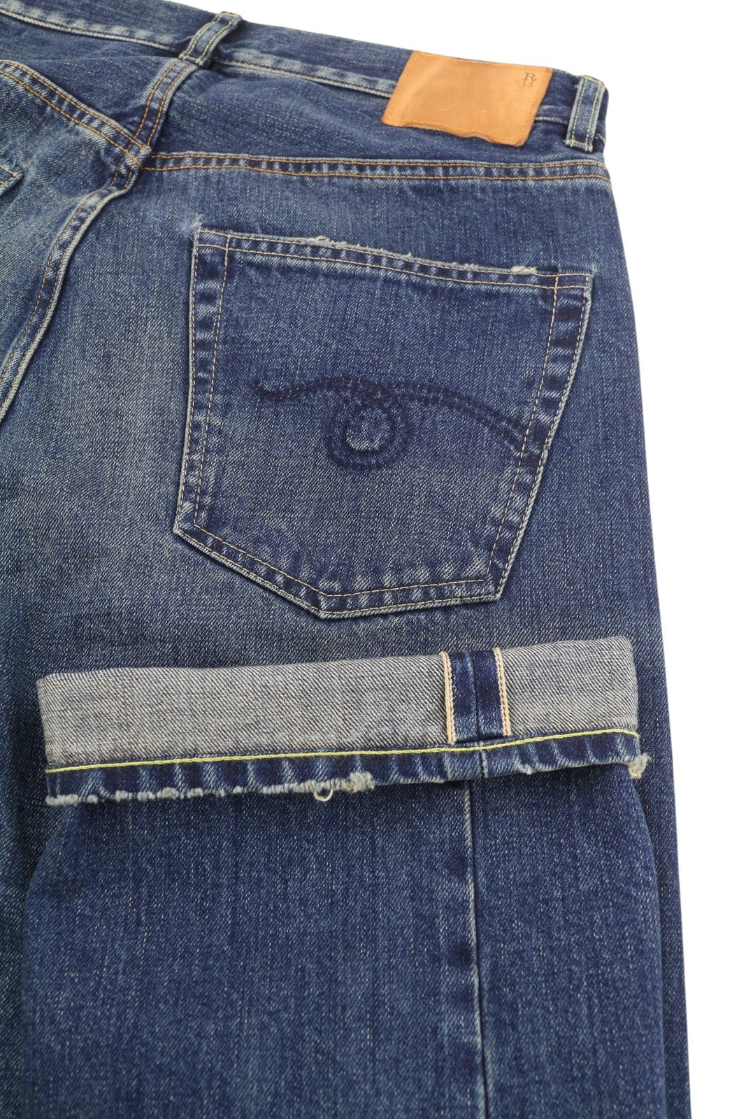 R13 Cuffed X-BF moteriški džinsai su rankogaliais, 26 Adelaide Selvedge mėlyni, riboto leidimo, RRP950 