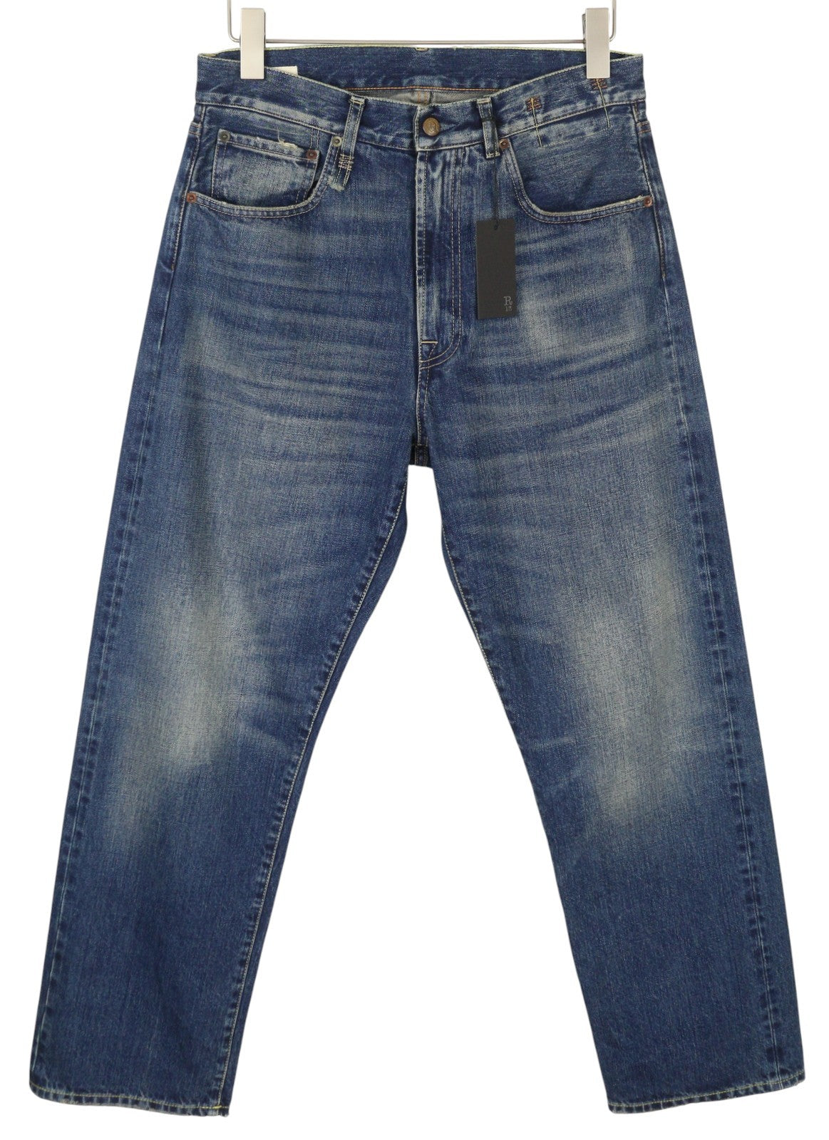 R13 Cuffed X-BF moteriški džinsai su rankogaliais, 26 Adelaide Selvedge mėlyni, riboto leidimo, RRP950 