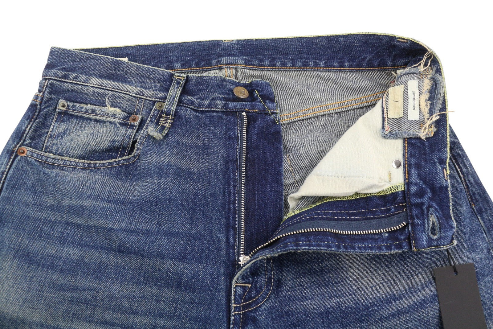 R13 Cuffed X-BF moteriški džinsai su rankogaliais, 26 Adelaide Selvedge mėlyni, riboto leidimo, RRP950 