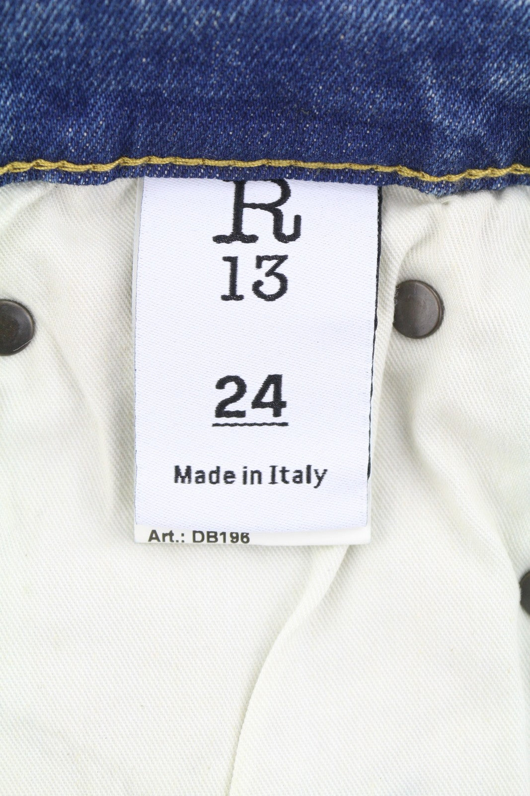 R13 Jane moteriški džinsai 24 Kelly Stretch Slim Platėjančios Fit išblukusios mėlynos spalvos FW25 RRP645 