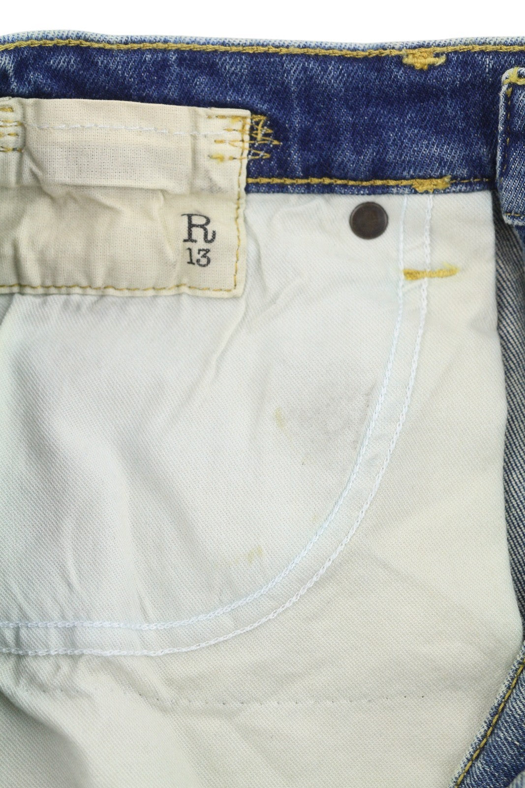 R13 Jane moteriški džinsai 27 Kelly Stretch Slim Platėjančios Fit išblukusios mėlynos spalvos PF25 RRP645 