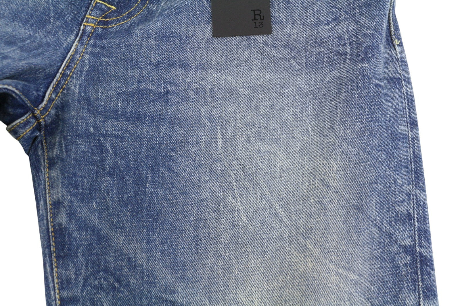 R13 Jane moteriški džinsai 27 Kelly Stretch Slim Platėjančios Fit išblukusios mėlynos spalvos PF25 RRP645 