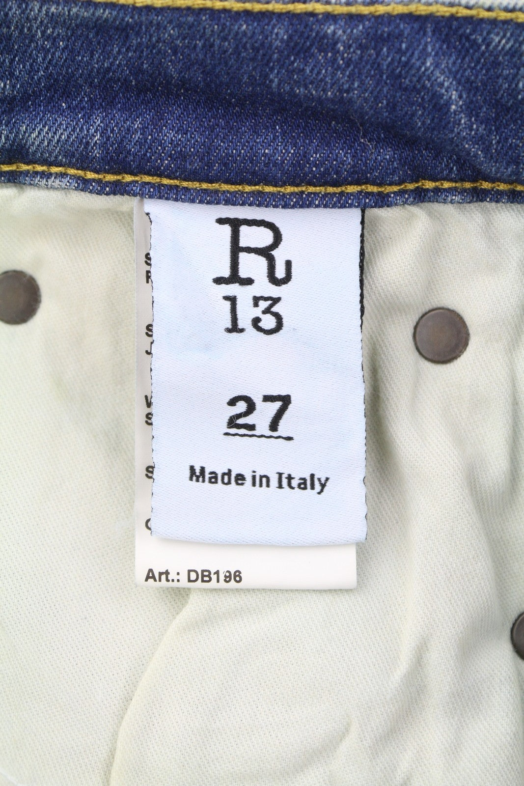 R13 Jane moteriški džinsai 27 Kelly Stretch Slim Platėjančios Fit išblukusios mėlynos spalvos PF25 RRP645 