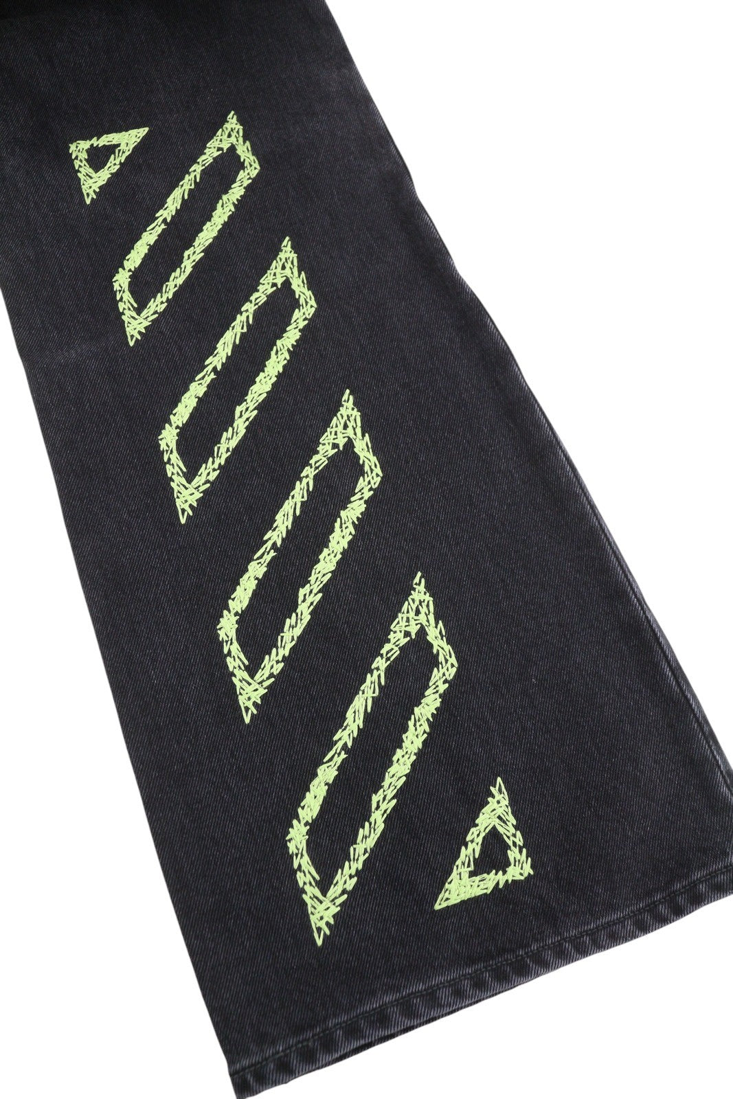 OFF-WHITE c/o VIRGIL ABLOH Diag Outl laisvalaikio vyriški džinsai W34 juodi AW25 RRP799 