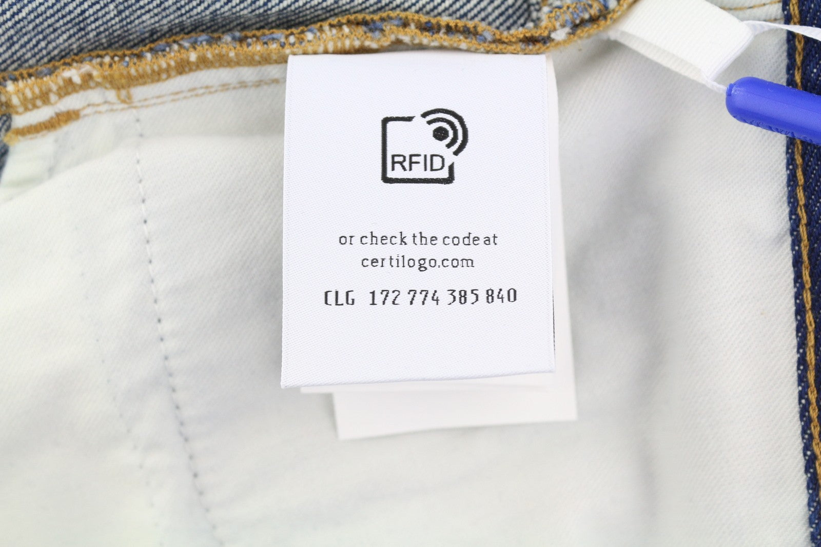 BALTOS VIRGIL ABLOH „Meteor Denim“ moteriškos džinsinės kelnės W27 mėlynos su iškirpte F25 RRP765 