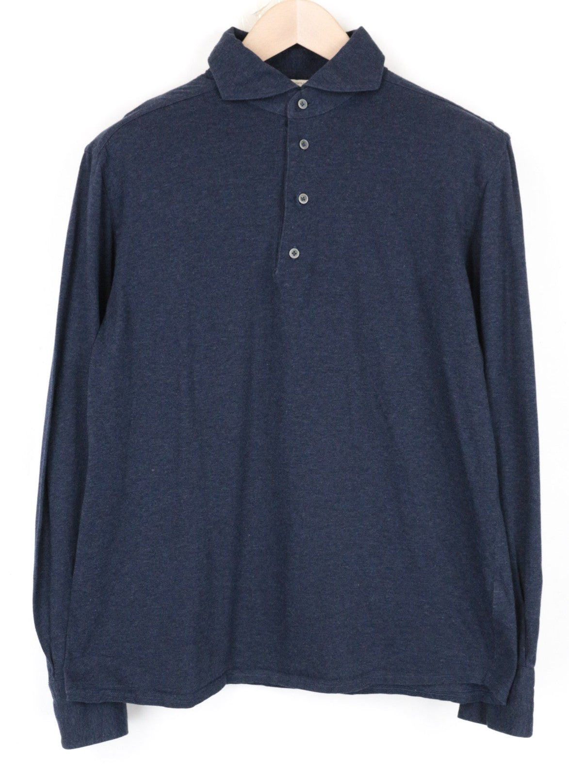 SUITSUPPLY vyriški oficialūs marškinėliai ~M melanžinės mėlynos egiptietiškos medvilnės plonos marškinėlės polo 