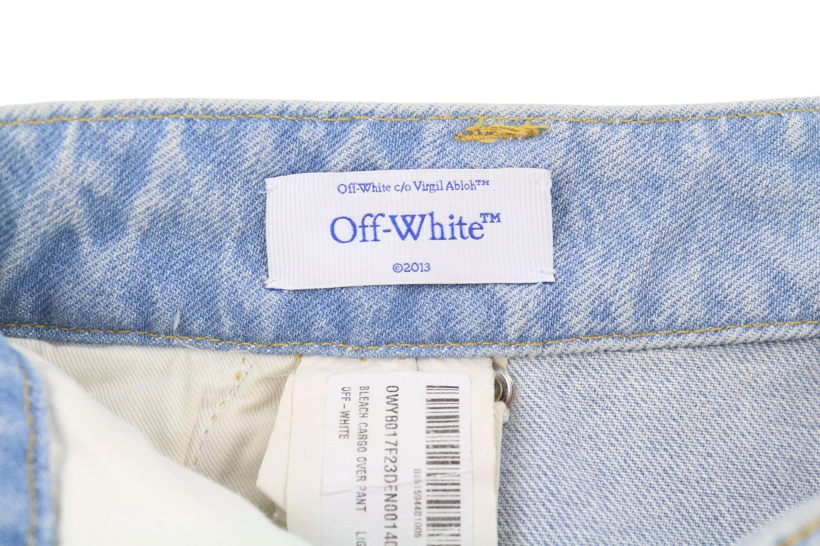 OFF-WHITE c/o VIRGIL ABLOH „Bleach Cargo Over Pant“ moteriški džinsai W26 Baggy RRP2088 