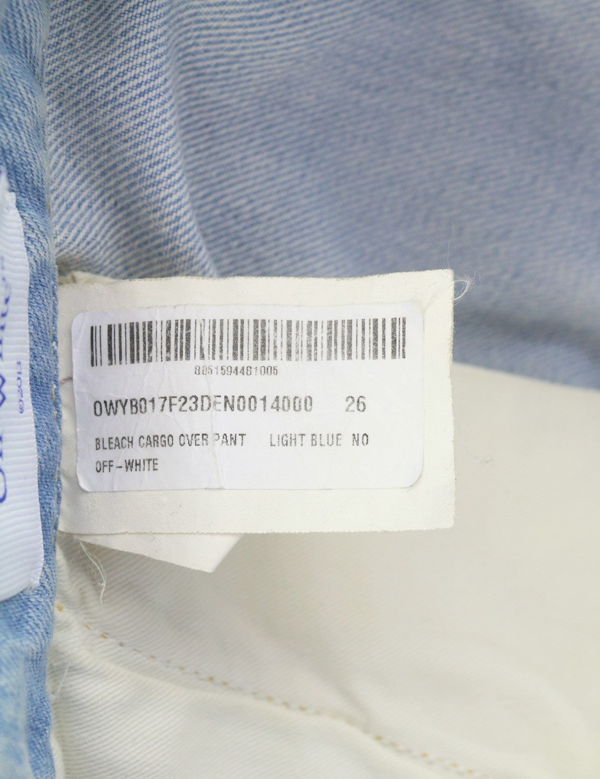 OFF-WHITE c/o VIRGIL ABLOH „Bleach Cargo Over Pant“ moteriški džinsai W26 Baggy RRP2088 