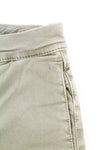 NUDIE JEANS moteriški džinsai, chaki spalvos, siauri, W27/L32, ekologiški, dulksnos efekto, aptempti, su užtrauktuku, šviesūs