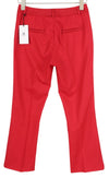 PT TORINO Women Trousers Jaine IT 40 W26 Red Bootcut Fit Ankle Length RRP249
