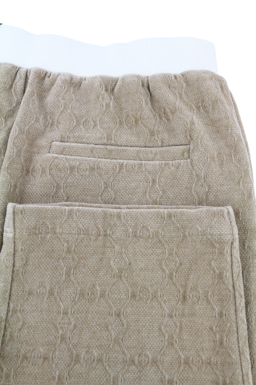 JOHN RICHMOND vyriškas rudų raštuotų megztinių komplektas M, tiesaus kirpimo kelnės, 2 vnt. 