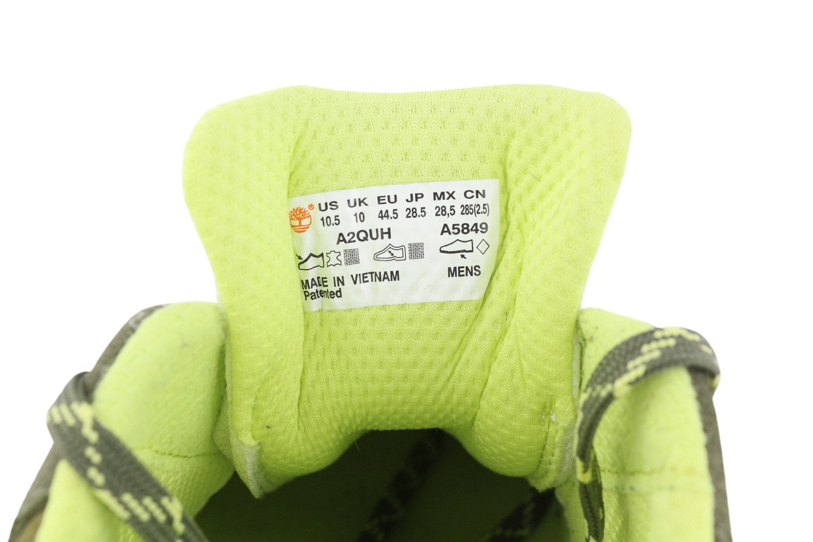 TIMBERLAND A2QUH vyriški sportbačiai, 43,5/44,5 dydžio, žali, odiniai, migdolų noselės, žema palaidinė, suvarstyti. 