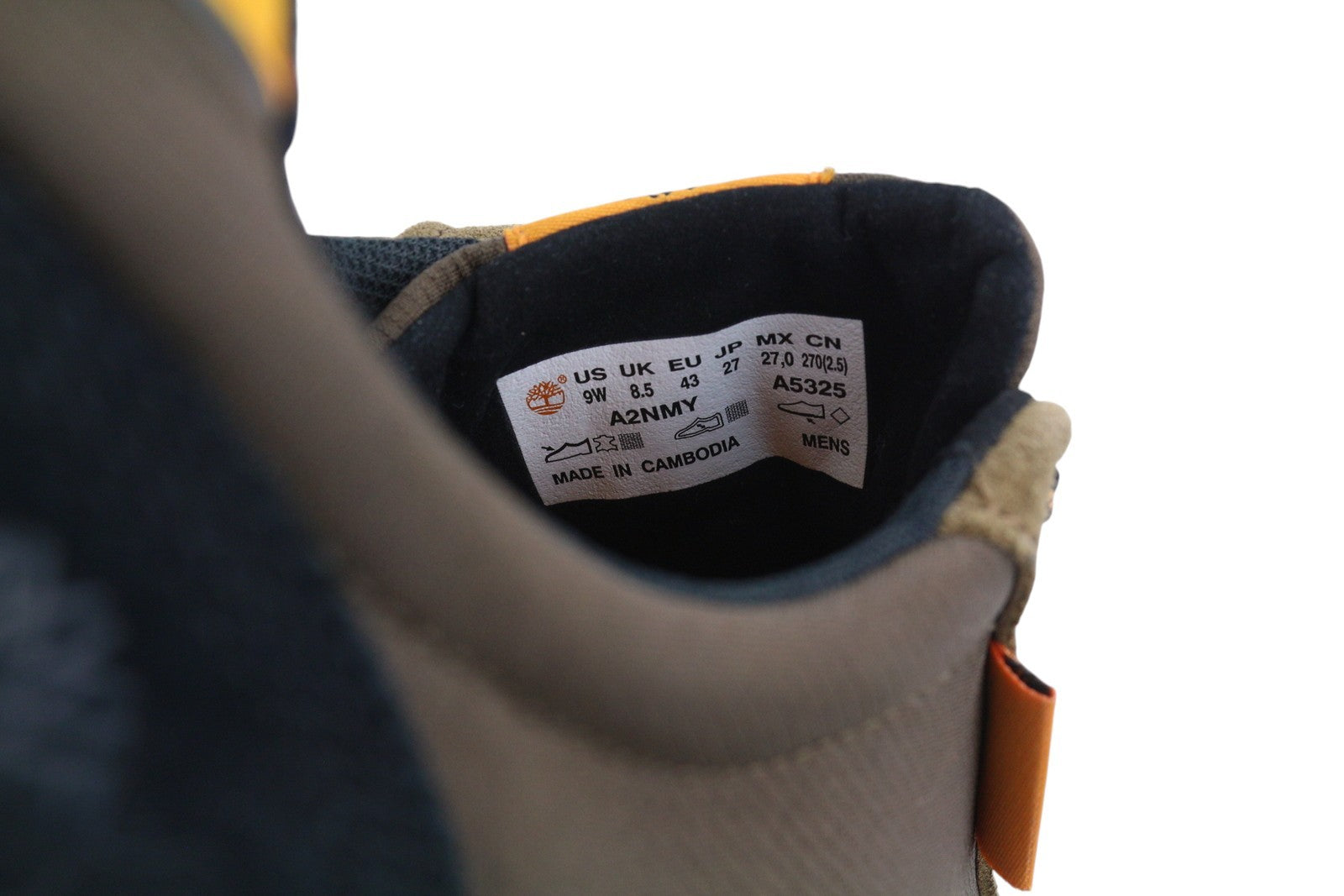 TIMBERLAND A2NMY vyriški sportbačiai, EU43, rudi, migdolų noselės, žemapadžiai, Ortholite, ReBOTL 