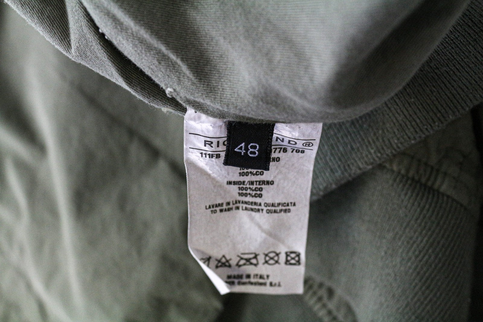 RICHMOND vyriška bomber striukė 48 žalia grynos medvilnės lengva laisvalaikio stiliaus 