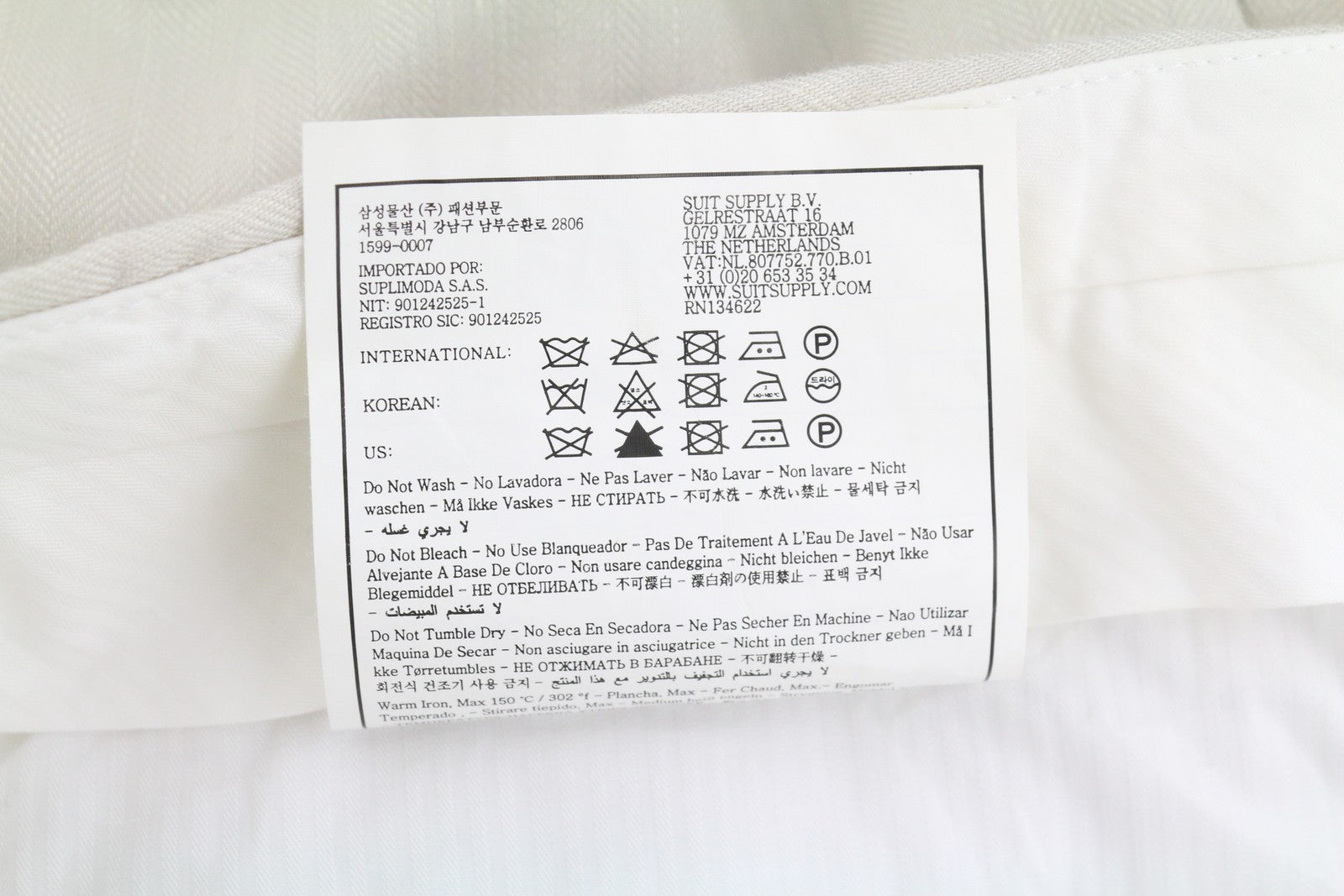 SUITSUPPLY Brescia vyriškos kelnės, UK42L, šviesiai pilkos, lininės, vilnonės, šilko, atlenkiamos, plonos 