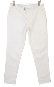 „SUITSUPPLY Porto“ vyriškos kelnės, UK34R, baltos, grynos medvilnės, plonos, chino stiliaus, su užtrauktuku. 