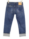 Atvartomi džinsai Boy tiesaus kirpimo Dalston Selvedge Blue Stretch