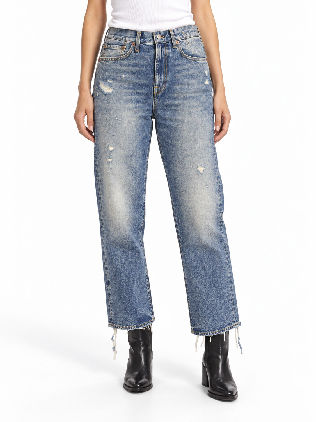 Jeans Boyfriend Bain W Rips