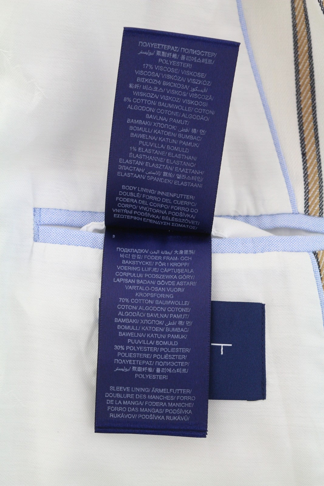 GANT moteriškas švarkas, EU36, balkšvas, dryžuotas lino mišinio audinys, su įpjova atvartu, sagomis užsegamas. 