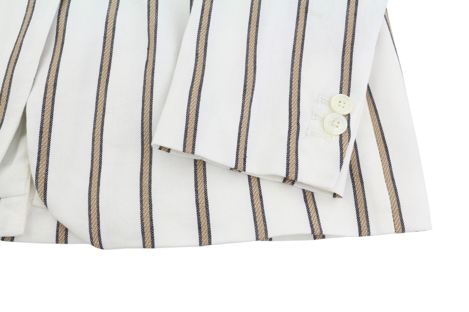 GANT moteriškas švarkas, EU36, balkšvas, dryžuotas lino mišinio audinys, su įpjova atvartu, sagomis užsegamas. 