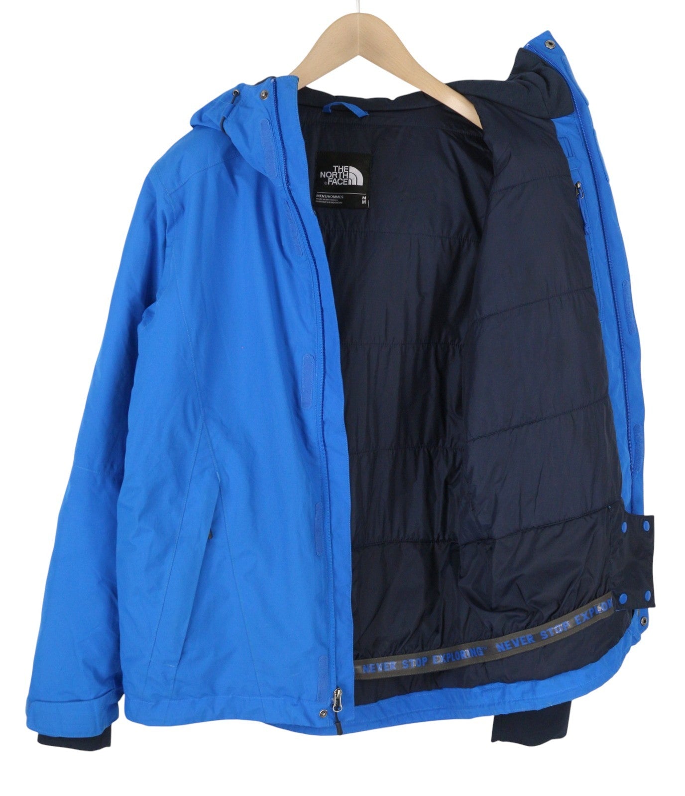 „THE NOTH FACE“ vyriška slidinėjimo striukė M, mėlyna, su gobtuvu, sniego sijonu, sausu vėdinimu. 