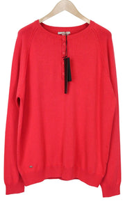 GAUDI vyriškas džemperis, 2XL, raudonas medvilninis megztinis su ilgomis rankovėmis 