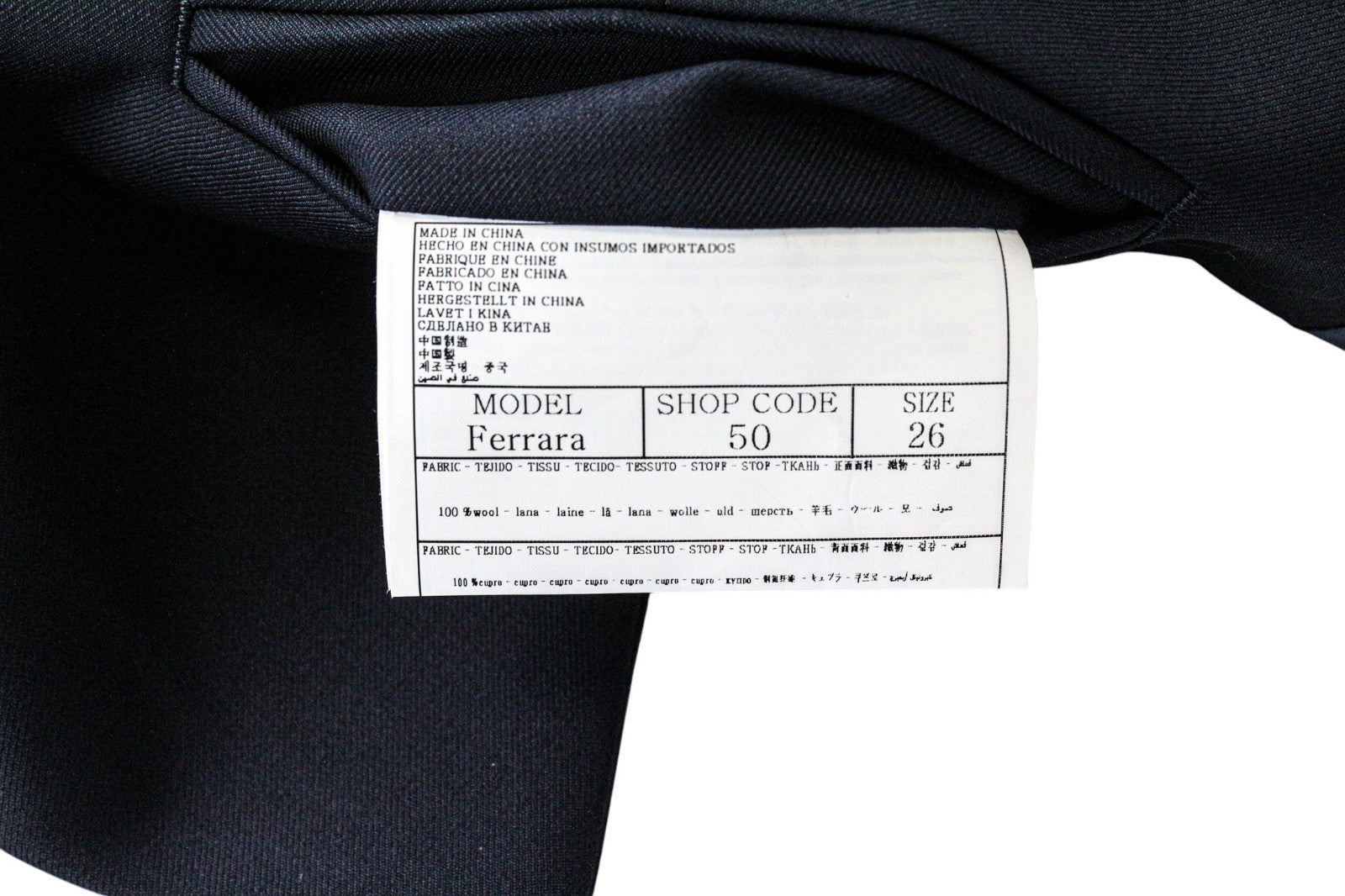 SUITSUPPLY Ferrara vyriška liemenė UK42S, tamsiai mėlyna, vilnonė, vienaeilė, klasikinė 