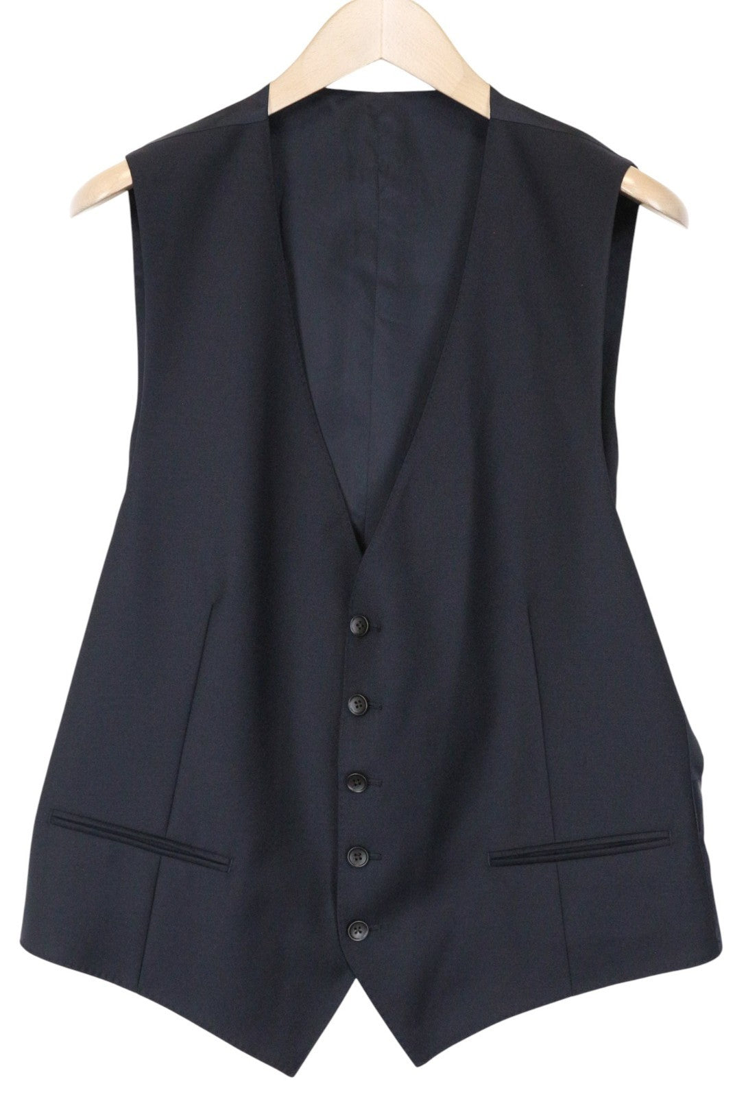 SUITSUPPLY Ferrara Men's 2Pc Suit UK44R Navy Wool Trousers Waistcoat Classic