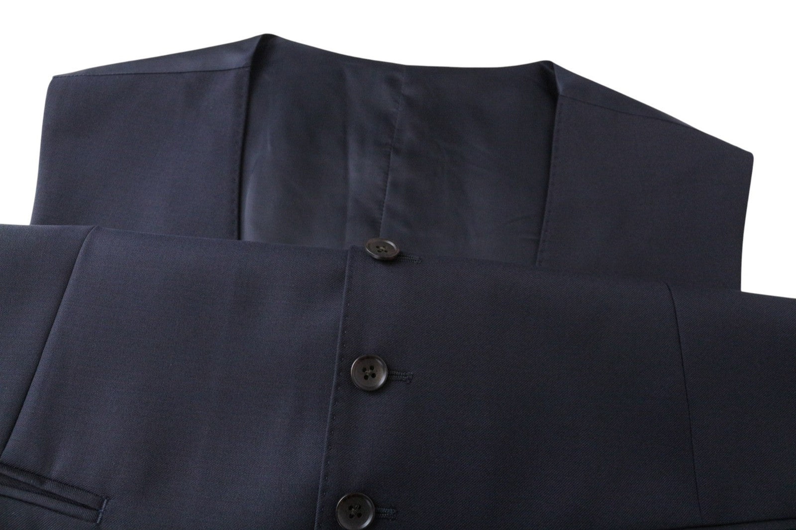 SUITSUPPLY Ferrara Men's 2Pc Suit UK44R Navy Wool Trousers Waistcoat Classic