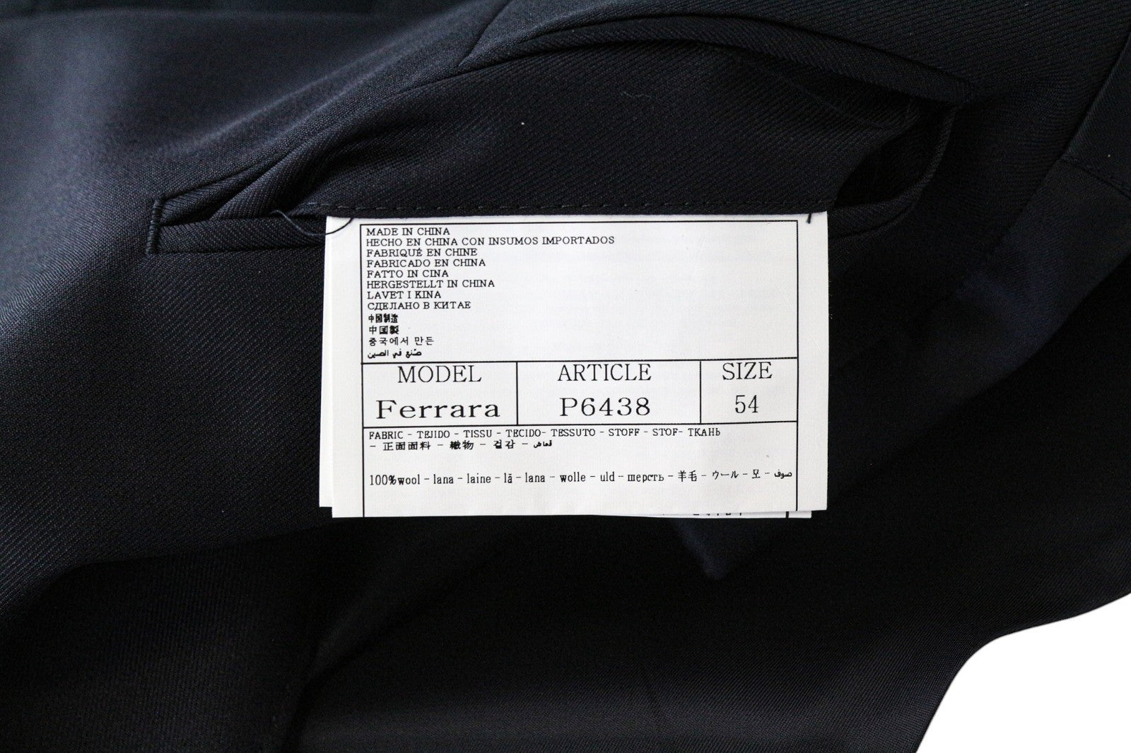 SUITSUPPLY Ferrara Men's 2Pc Suit UK44R Navy Wool Trousers Waistcoat Classic