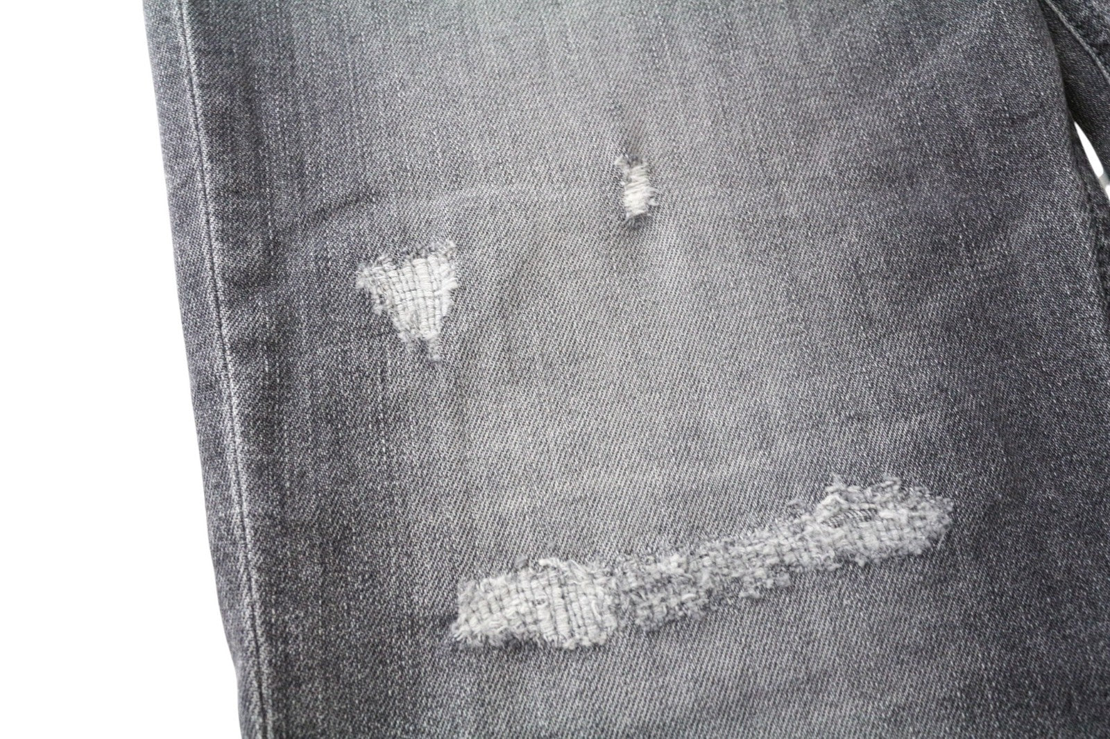 DIESEL D-Eetar 0890F Men's Jeans W34/L32 Grey Ripped Cotton Stretch Tapered