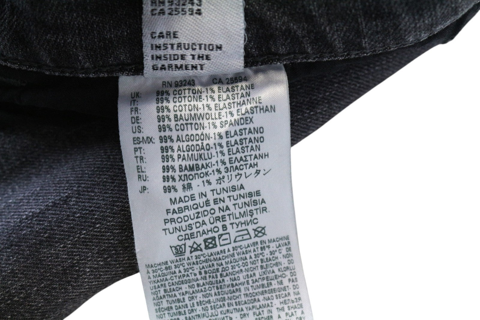 DIESEL D-Eetar 0890F Men's Jeans W34/L32 Grey Ripped Cotton Stretch Tapered